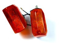 Plastic Motorcycle Winker Lamp / Turn Light V50 F And R Orange Cover White Case