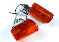 Plastic Motorcycle Winker Lamp / Turn Light V50 F And R Orange Cover White Case