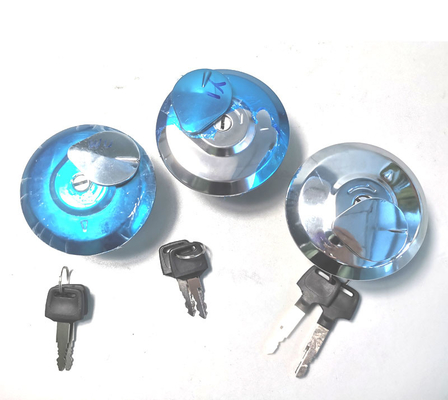 Motorcycle Engine Parts Fuel Tank Cap With Key For Titan150 KRM Silver