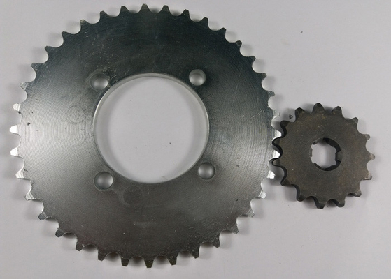 Strong Steel Front & Rear Motorcycle Chain Sprocket Set 5.8-7.2mm Thickness