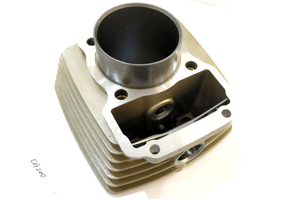 Shockproof Motorcycle Engine Cylinder Block CG200 Silver Color Aluminum Alloy