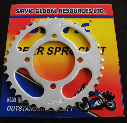 Strong Steel Front & Rear Motorcycle Chain Sprocket Set 5.8-7.2mm Thickness